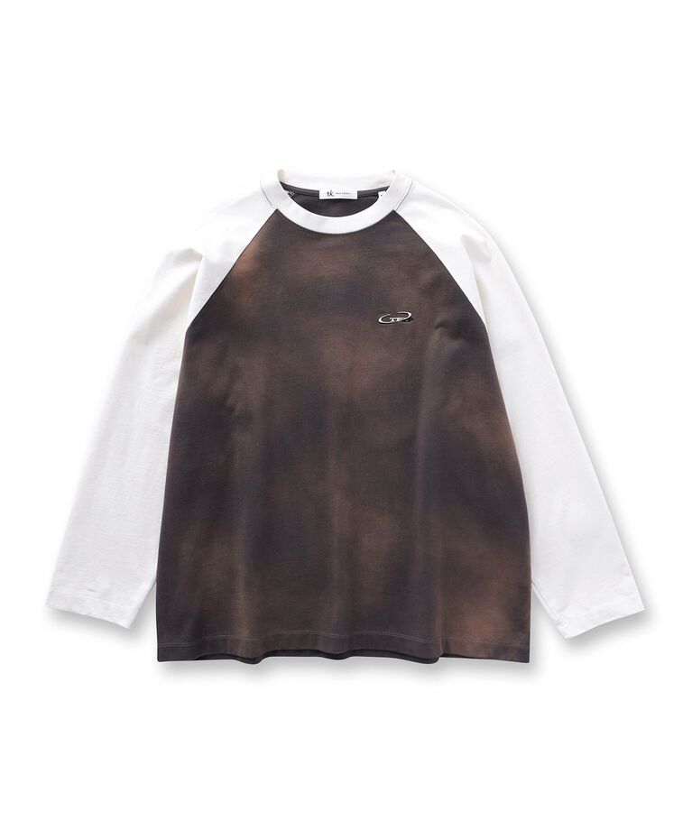 tk.TAKEO KIKUCHI「ブリーチラグランスリーブTシャツ」|Tシャツ・カットソー|