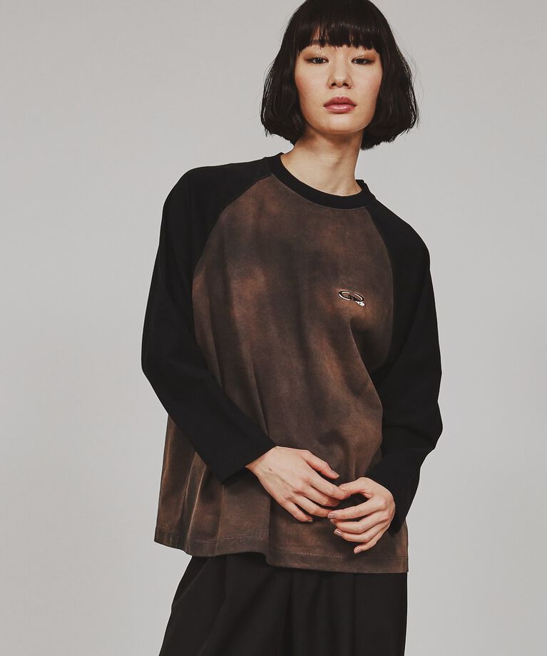 tk.TAKEO KIKUCHI「ブリーチラグランスリーブTシャツ」|Tシャツ・カットソー|