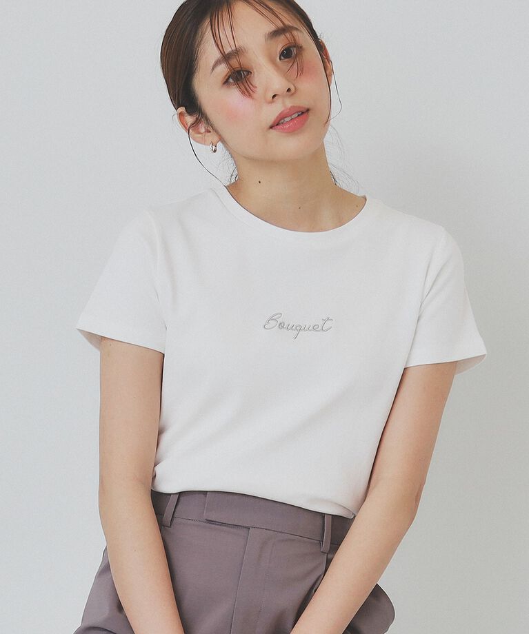 index「ワンポイントロゴ刺繍Tシャツ【UV/接触冷感/洗濯機洗い可】」|Tシャツ・カットソー|