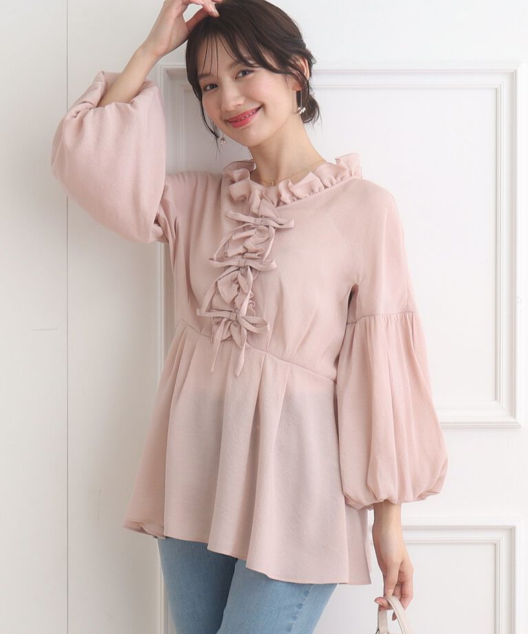 Couture broach「【前後2WAY】リボンチュニック」|チュニック|