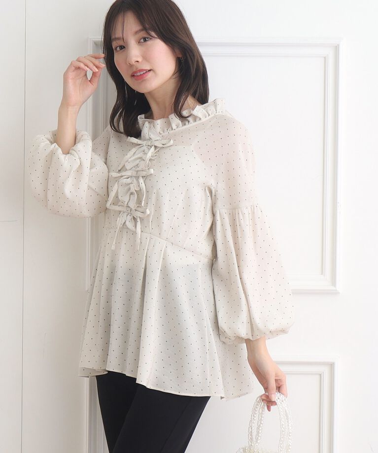 Couture broach「【前後2WAY】リボンチュニック」|チュニック|