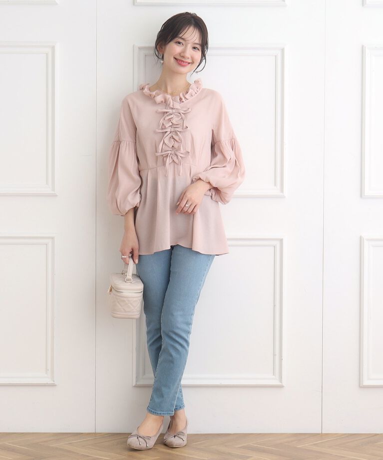 Couture broach「【前後2WAY】リボンチュニック」|チュニック|