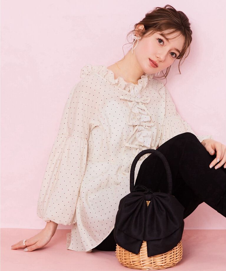 Couture broach「【前後2WAY】リボンチュニック」|チュニック|ｸﾞﾚｰｼﾞｭ(150)