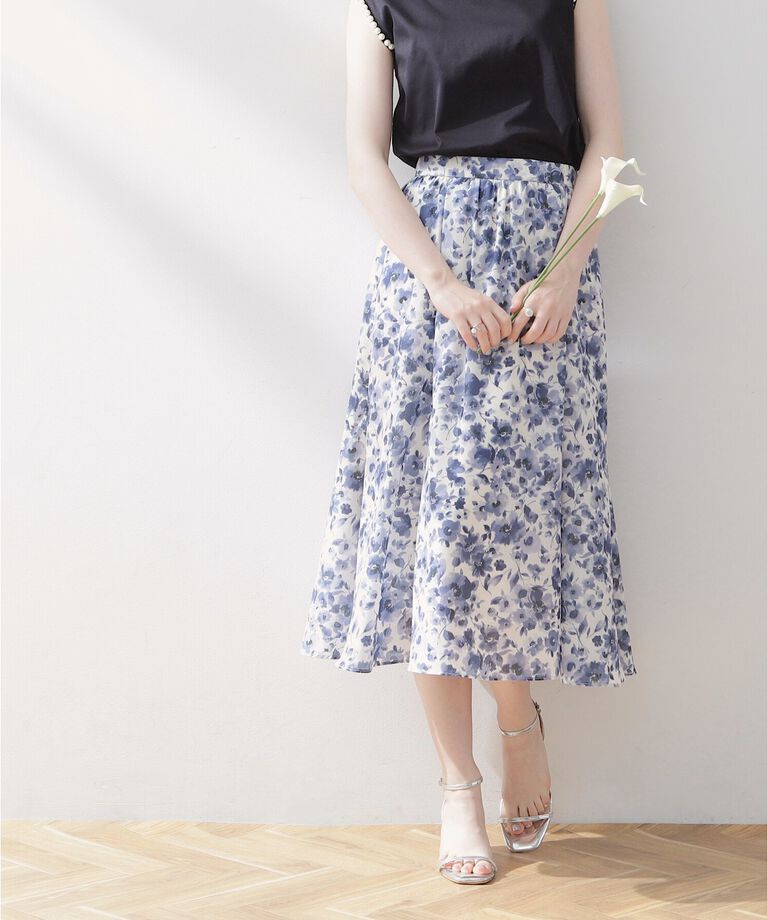 Couture broach「Summerフルール ソフトマーメイドスカート」|スカート|ﾌﾞﾙｰ(191)