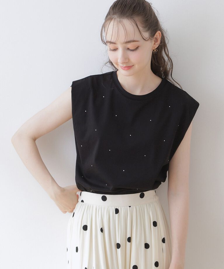 Couture broach「【インしないでキマる】ラインストーンTシャツ」|Tシャツ・カットソー|