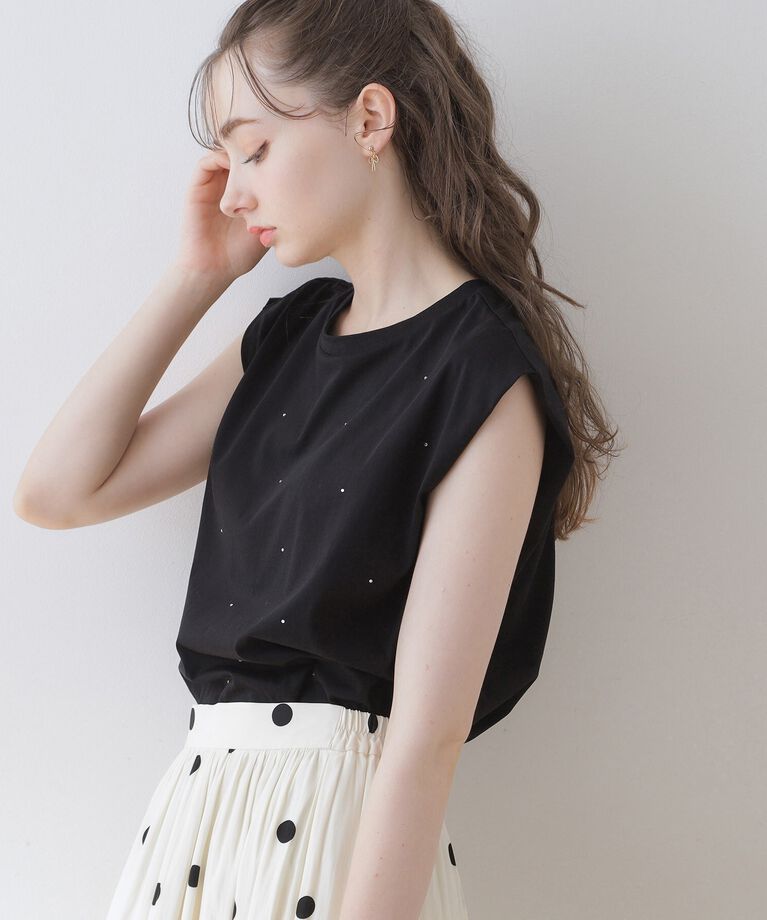 Couture broach「【インしないでキマる】ラインストーンTシャツ」|Tシャツ・カットソー|