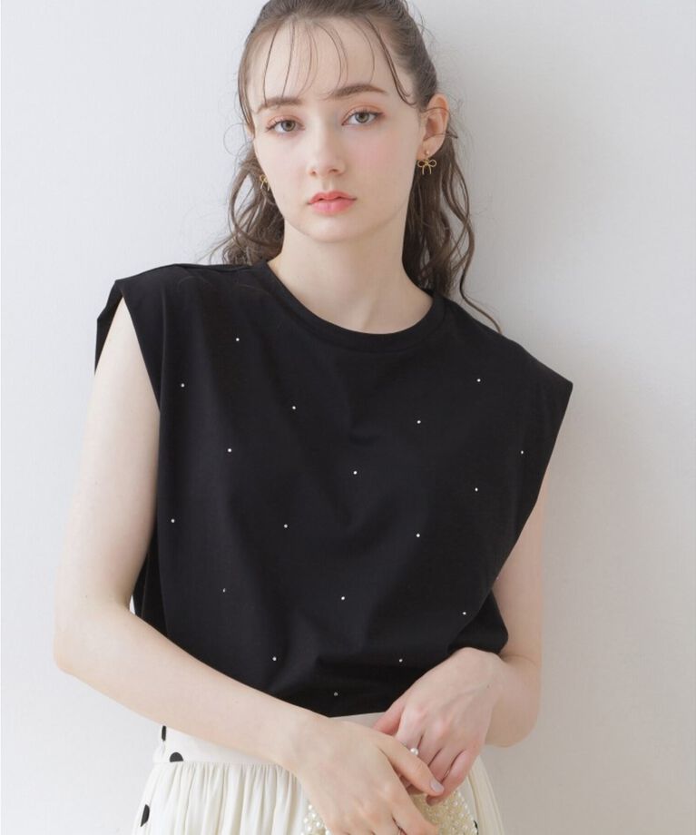 Couture broach「【インしないでキマる】ラインストーンTシャツ」|Tシャツ・カットソー|