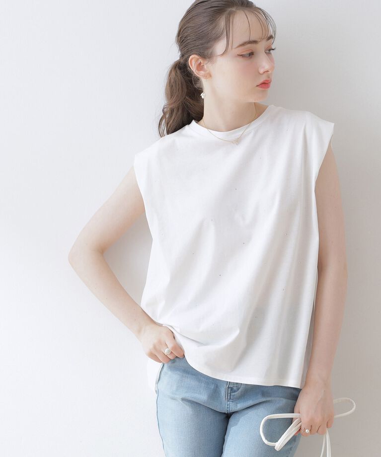 Couture broach「【インしないでキマる】ラインストーンTシャツ」|Tシャツ・カットソー|