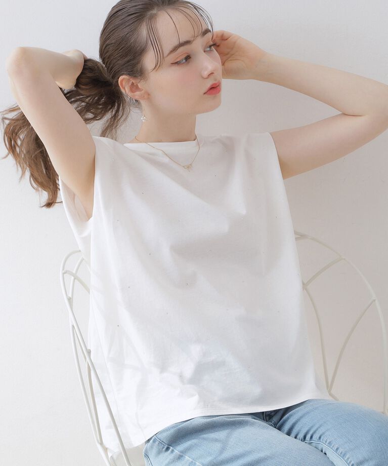 Couture broach「【インしないでキマる】ラインストーンTシャツ」|Tシャツ・カットソー|