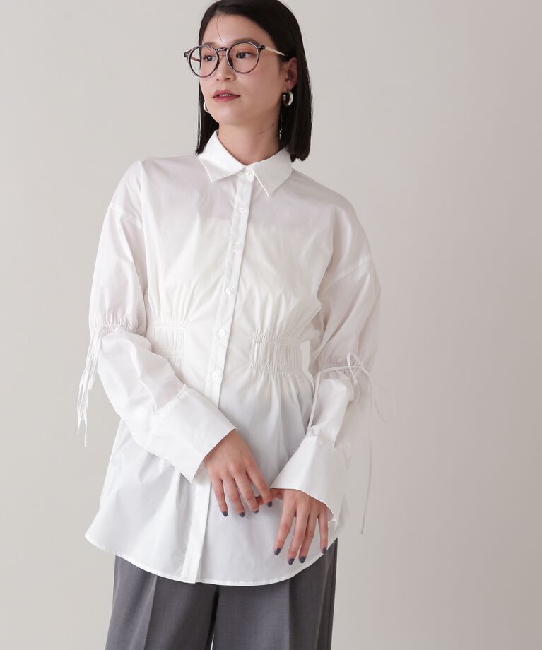  「ウエストシャーリングロングシャツ」|シャツ・ブラウス|オフ1