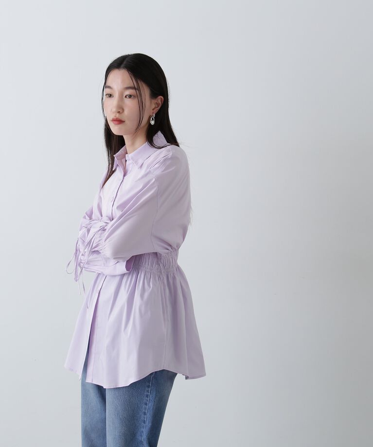  「ウエストシャーリングロングシャツ」|シャツ・ブラウス|