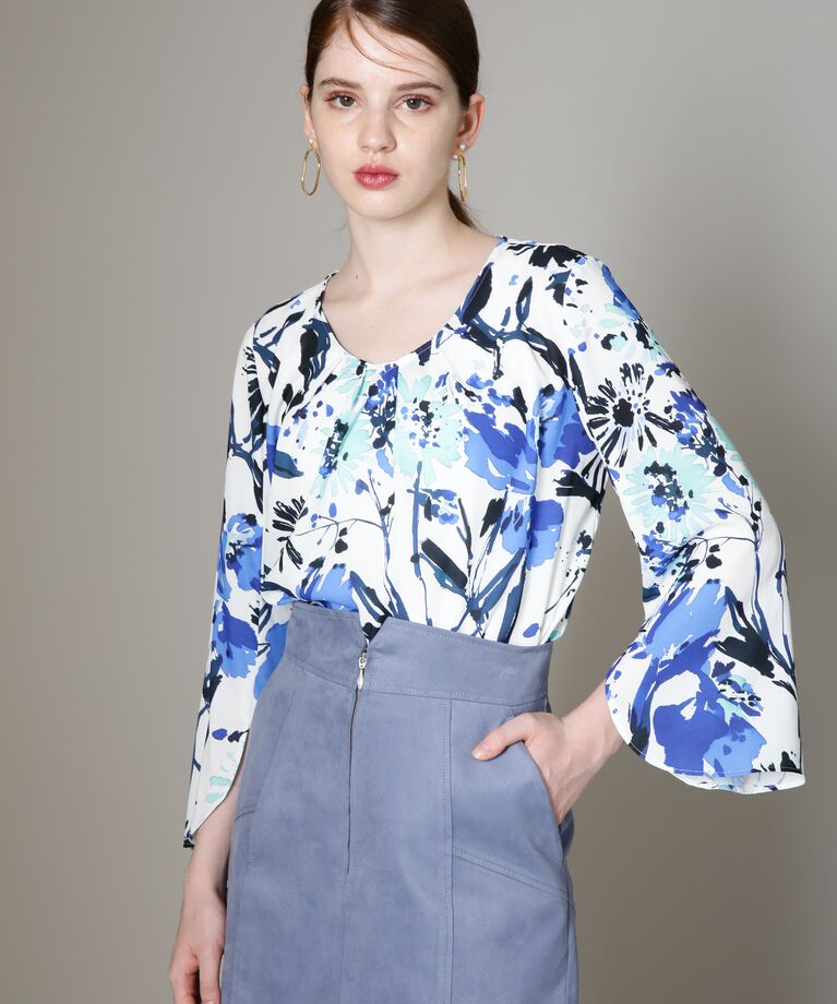  「[WEB限定商品] [URBAN PRECIOUS] ブラッシュフラワープリントブラウス」|シャツ・ブラウス|