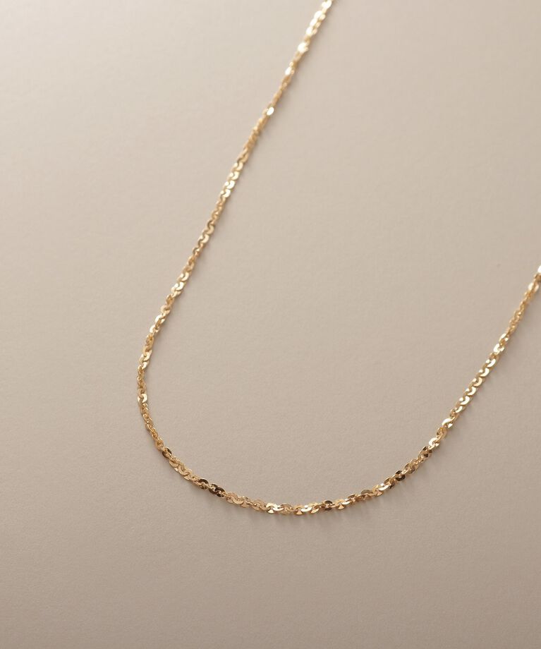 COCOSHNIK「K18フレスコフラットチェーン ネックレス太60cm」|ネックレス|