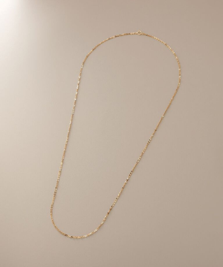 COCOSHNIK「K18フレスコフラットチェーン ネックレス太60cm」|ネックレス|