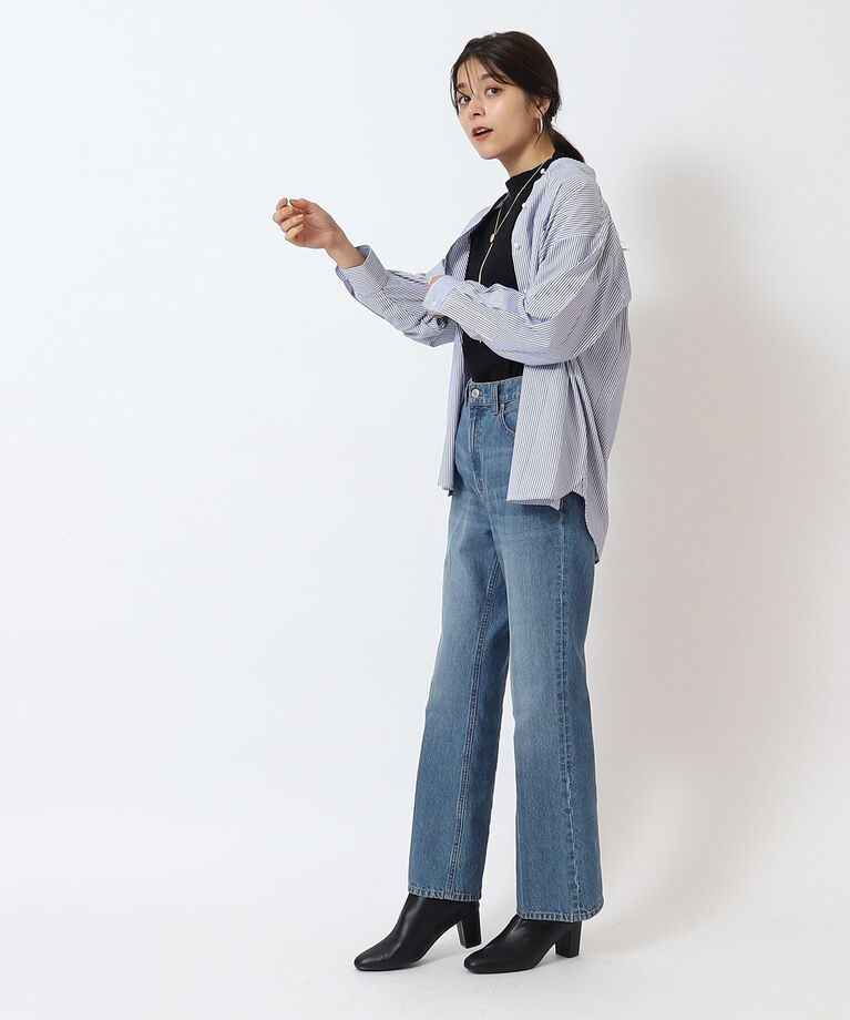 SHOO･LA･RUE「ランダムテレコ プチハイネック長袖インナー」|Tシャツ・カットソー|