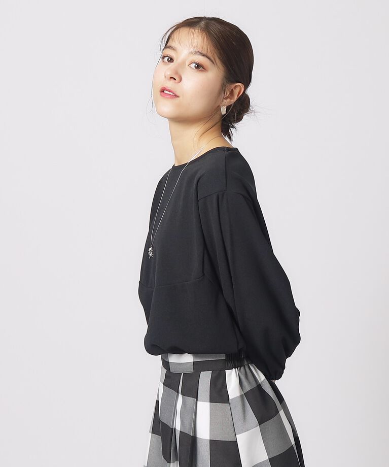 SHOO･LA･RUE「【体型カバー】ふんわりパフスリーブ 7分袖トップス」|Tシャツ・カットソー|