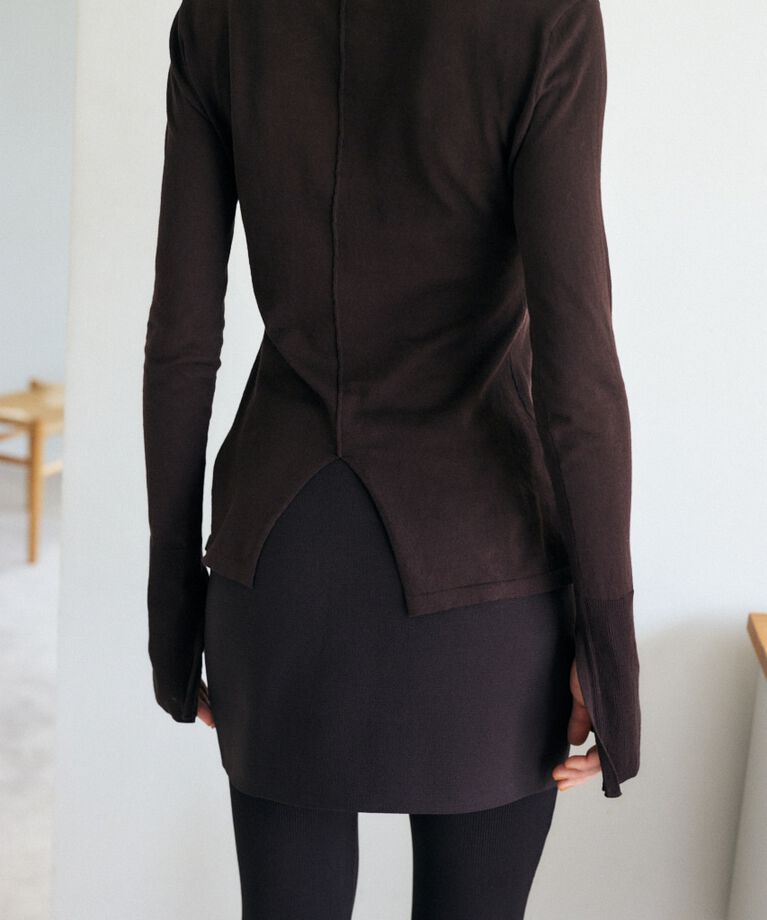 MOUSSY「バック スリット THIN ニット」|ニット・セーター|