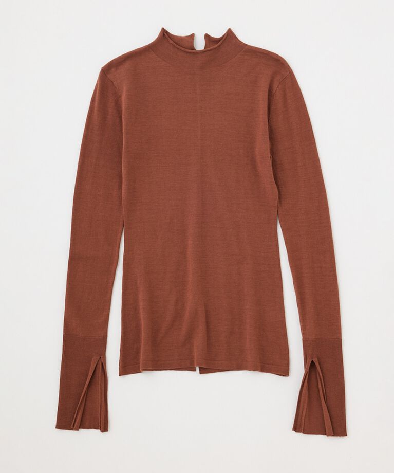 MOUSSY「バック スリット THIN ニット」|ニット・セーター|D/BRN3