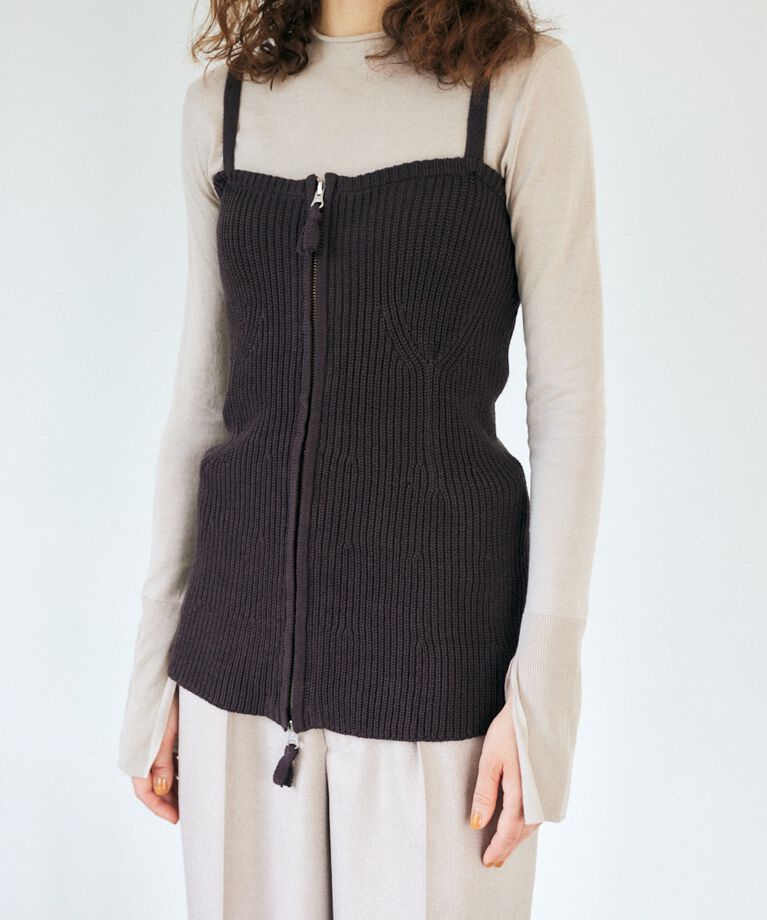 MOUSSY「バック スリット THIN ニット」|ニット・セーター|