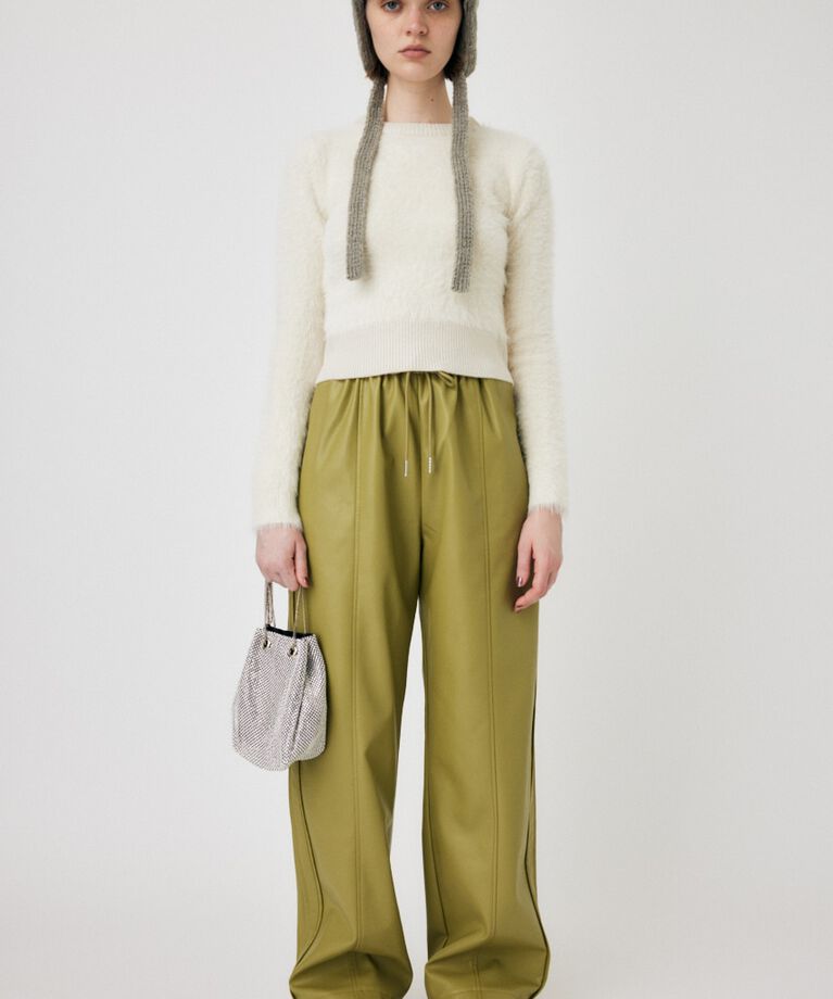 MOUSSY「CROPPED SHAGGY KNIT トップス」|ニット・セーター|