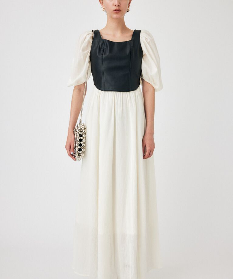 MOUSSY「F/LEATHER BUSTIER トップス」|キャミソール|