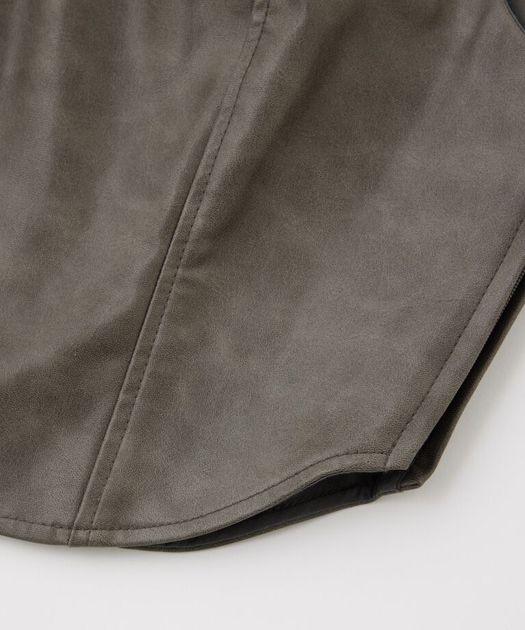 MOUSSY「F/LEATHER BUSTIER トップス」|キャミソール|