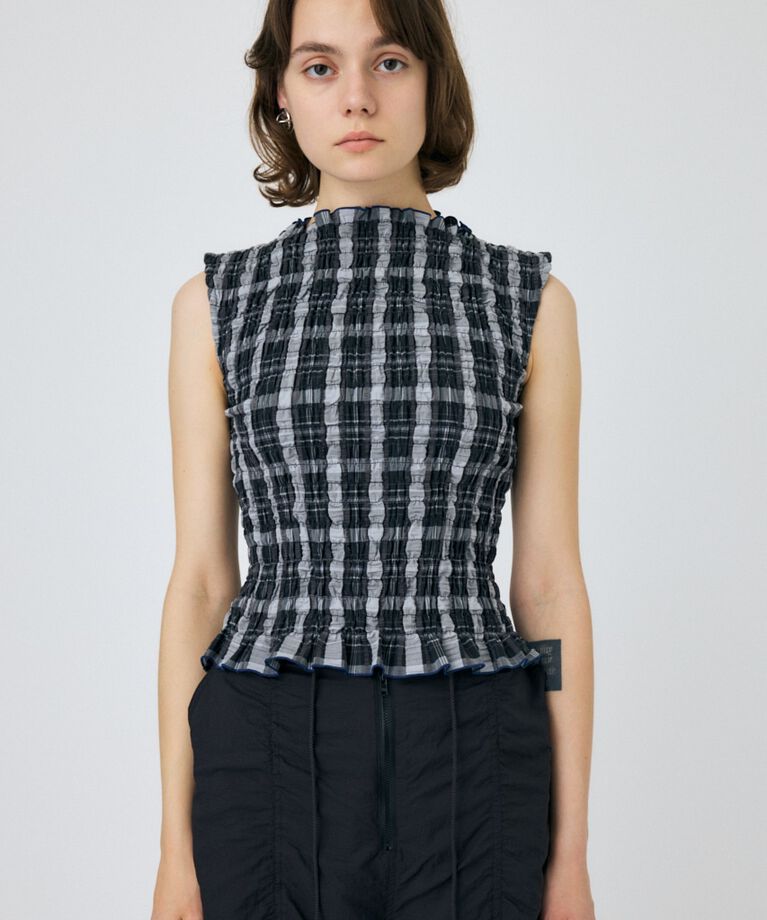MOUSSY「SHIRRING SLEEVELESS トップス」|その他|