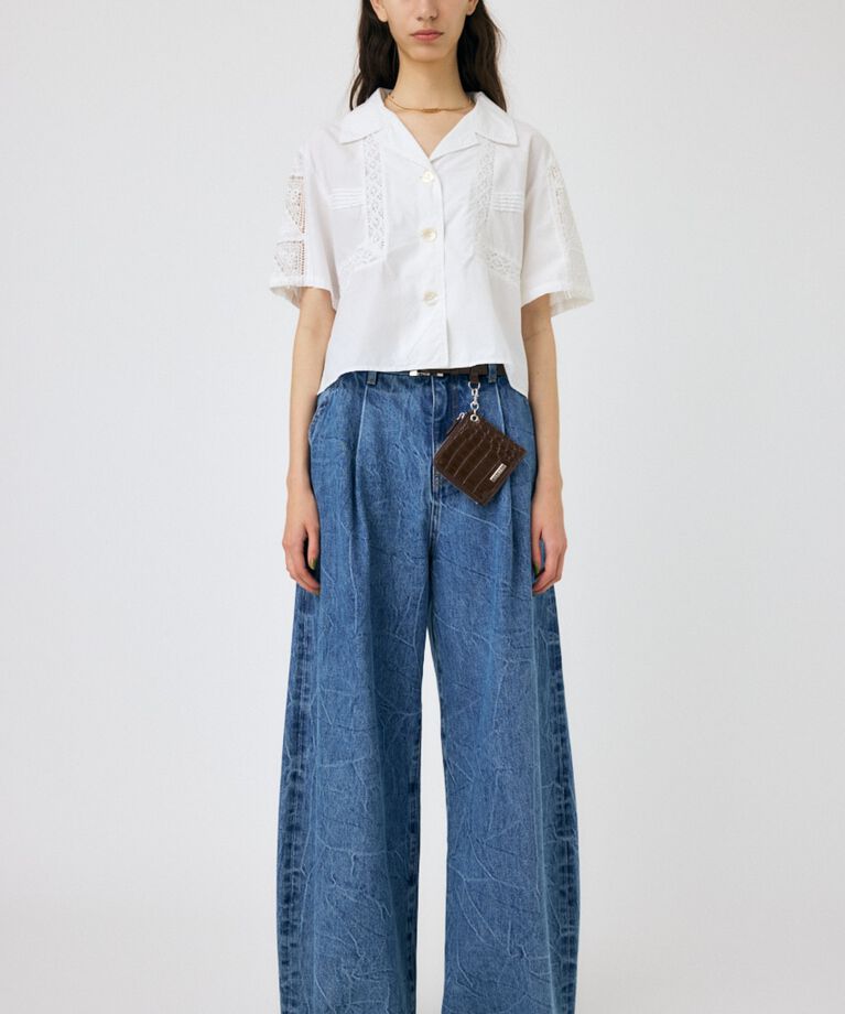 MOUSSY「CROCHET COMBI シャツ」|シャツ・ブラウス|