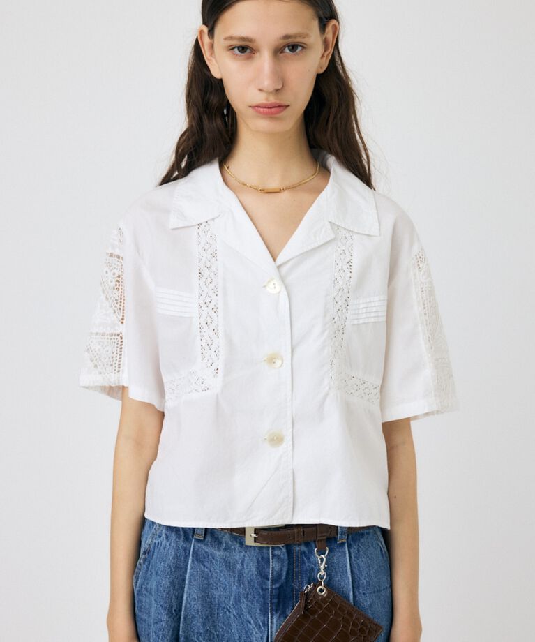 MOUSSY「CROCHET COMBI シャツ」|シャツ・ブラウス|