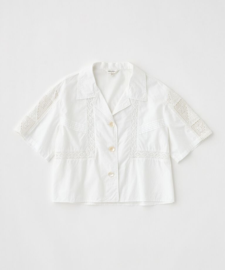 MOUSSY「CROCHET COMBI シャツ」|シャツ・ブラウス|