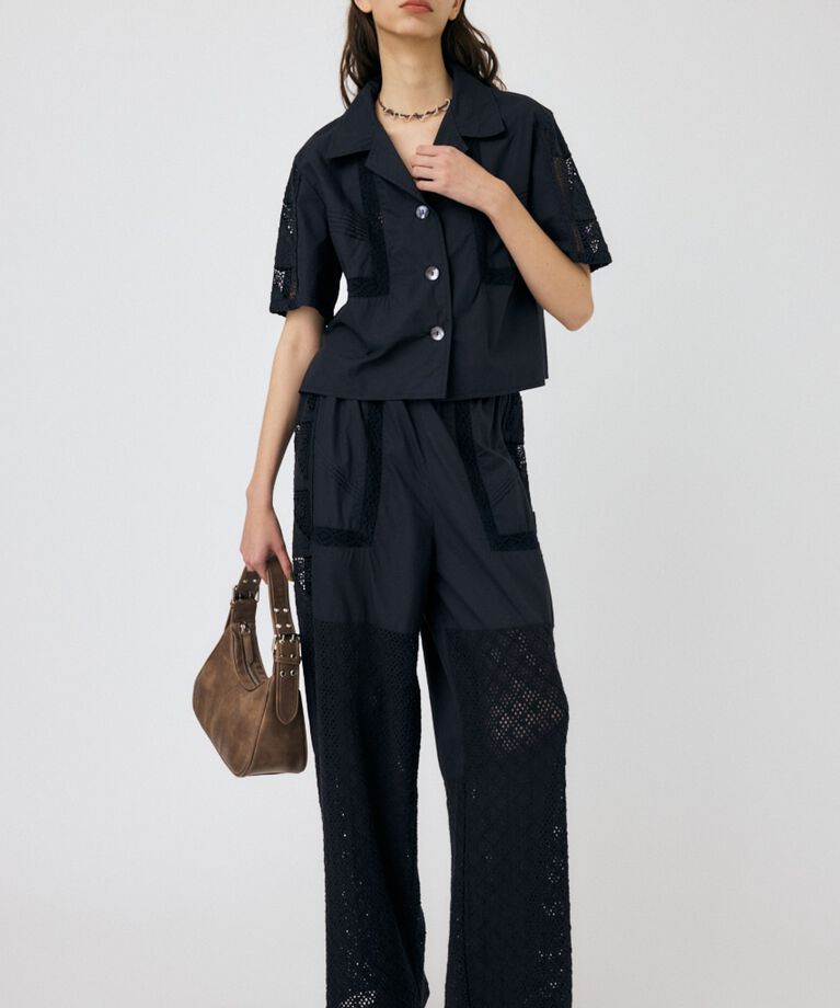 MOUSSY「CROCHET COMBI シャツ」|シャツ・ブラウス|