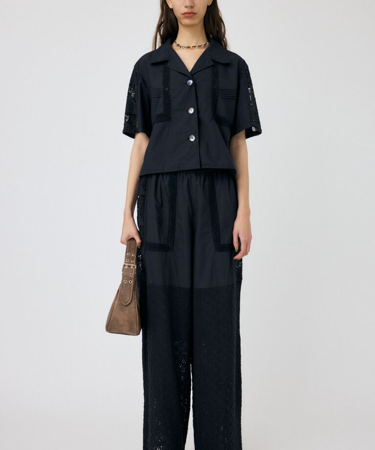 MOUSSY「CROCHET COMBI シャツ」|シャツ・ブラウス|