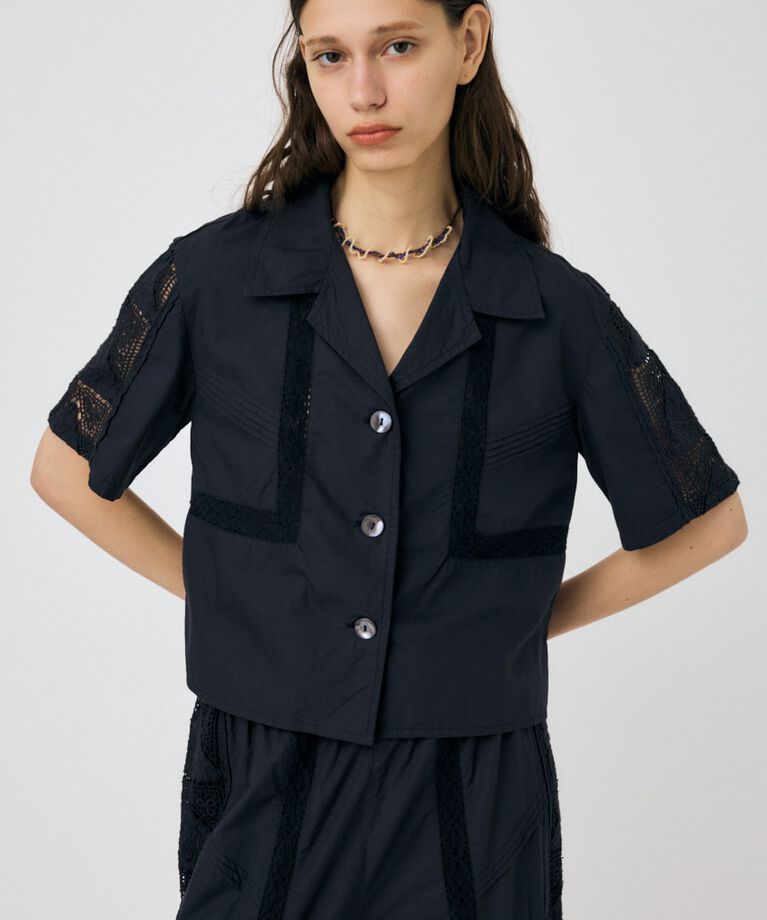 MOUSSY「CROCHET COMBI シャツ」|シャツ・ブラウス|