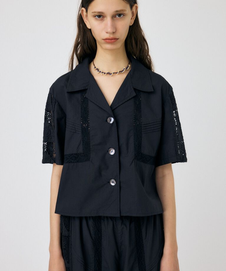 MOUSSY「CROCHET COMBI シャツ」|シャツ・ブラウス|
