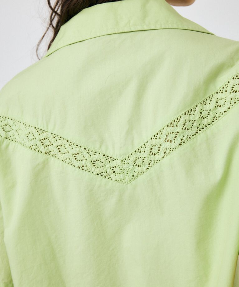 MOUSSY「CROCHET COMBI シャツ」|シャツ・ブラウス|