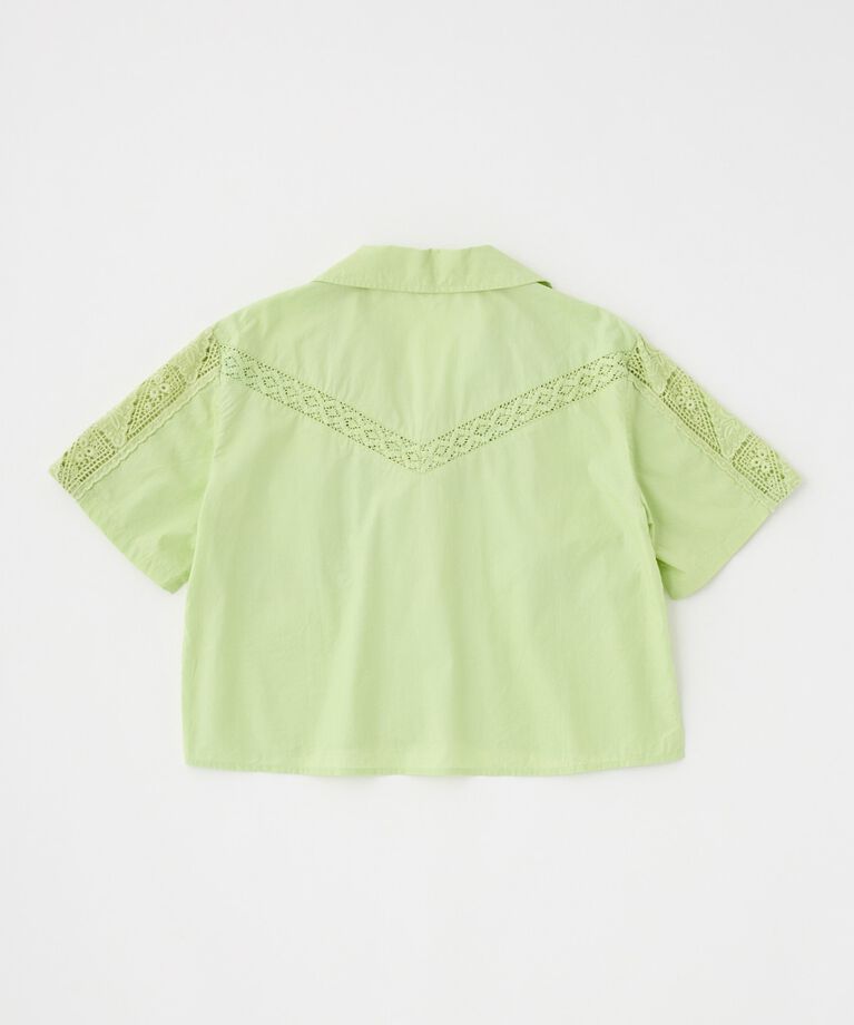 MOUSSY「CROCHET COMBI シャツ」|シャツ・ブラウス|