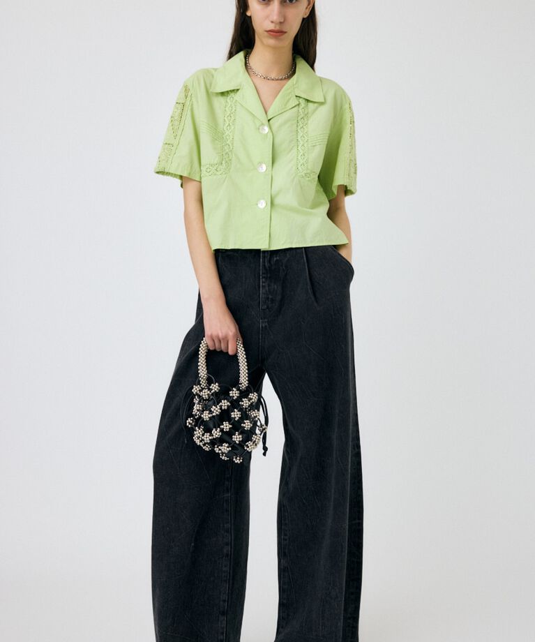 MOUSSY「CROCHET COMBI シャツ」|シャツ・ブラウス|