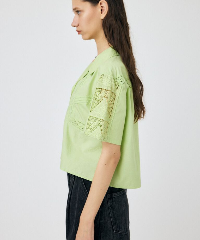 MOUSSY「CROCHET COMBI シャツ」|シャツ・ブラウス|