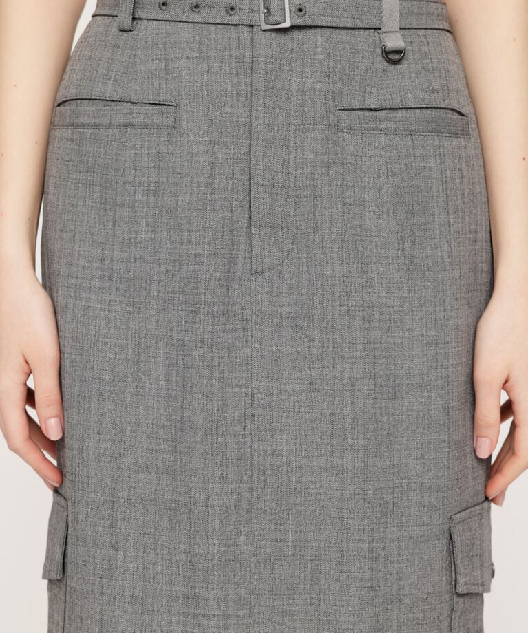 SLY「FRONT SLIT SIDE PK I LINE スカート」|スカート|