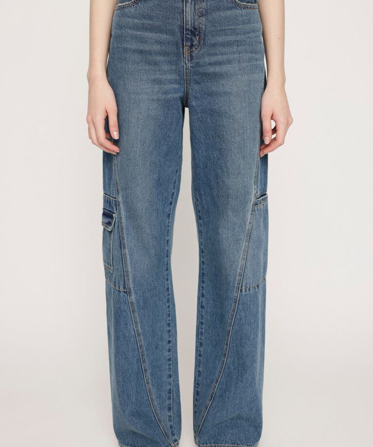 SLY「JW SLANT SEAM MID STRAIGHT-B」|デニム|