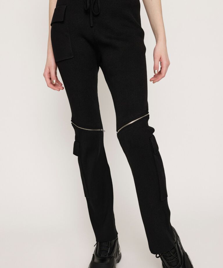 SLY「KNEE ZIP KNIT FLARE パンツ」|その他|