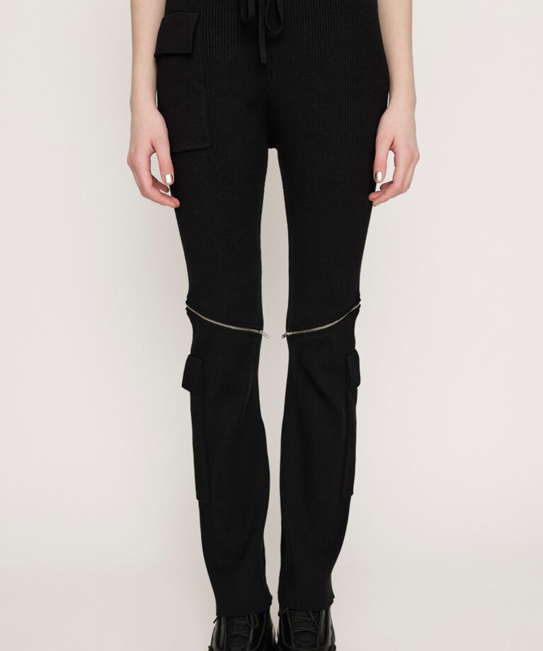 SLY「KNEE ZIP KNIT FLARE パンツ」|その他|