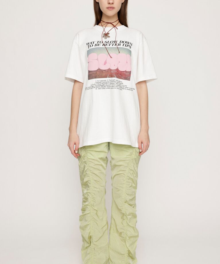 SLY「ASYMMETRY GATHER パンツ」|その他|L/GRN1