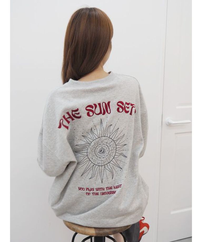 EVRIS「SUNNY GRAPHIC BIGスウェットトップス」|スウェット・ジャージ|