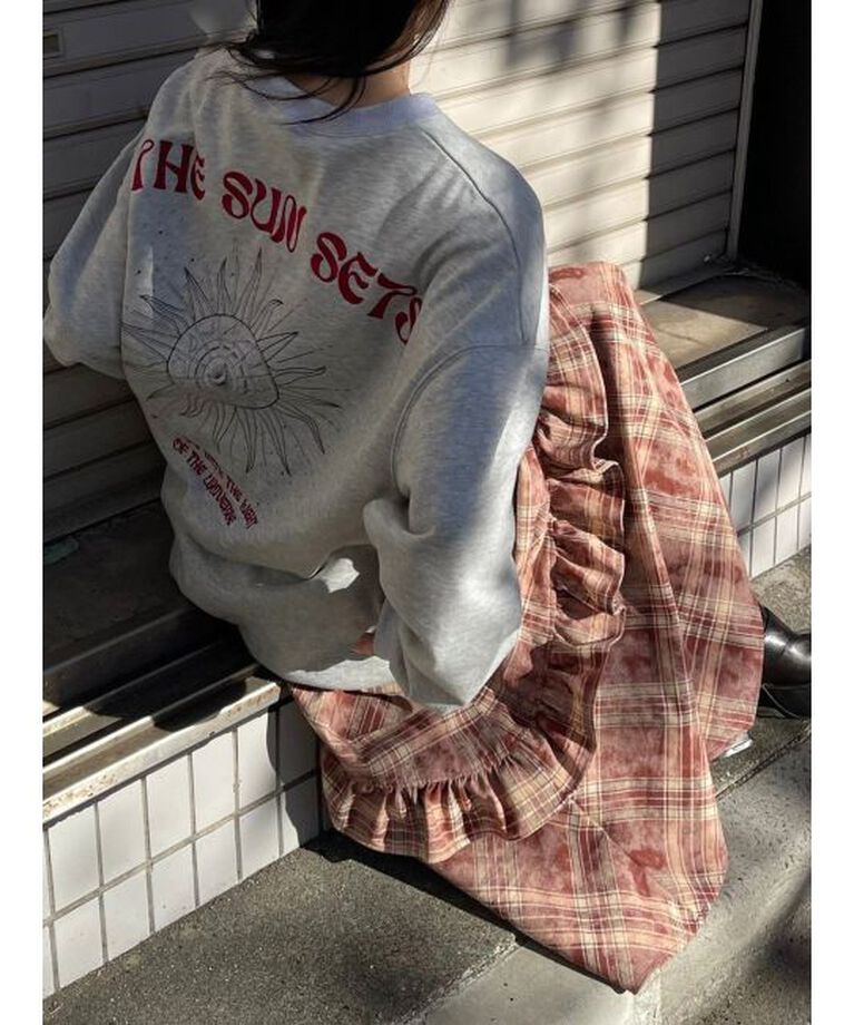 EVRIS「SUNNY GRAPHIC BIGスウェットトップス」|スウェット・ジャージ|