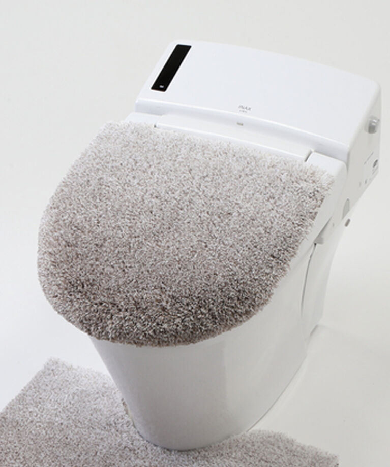 BACKYARD FAMILY「グラデ 兼用フタカバー 通販 ふたカバー 蓋カバー カバー トイレ シンプル 無地 グラデーション」|トイレタリー・ランドリーグッズ|ブラウン1