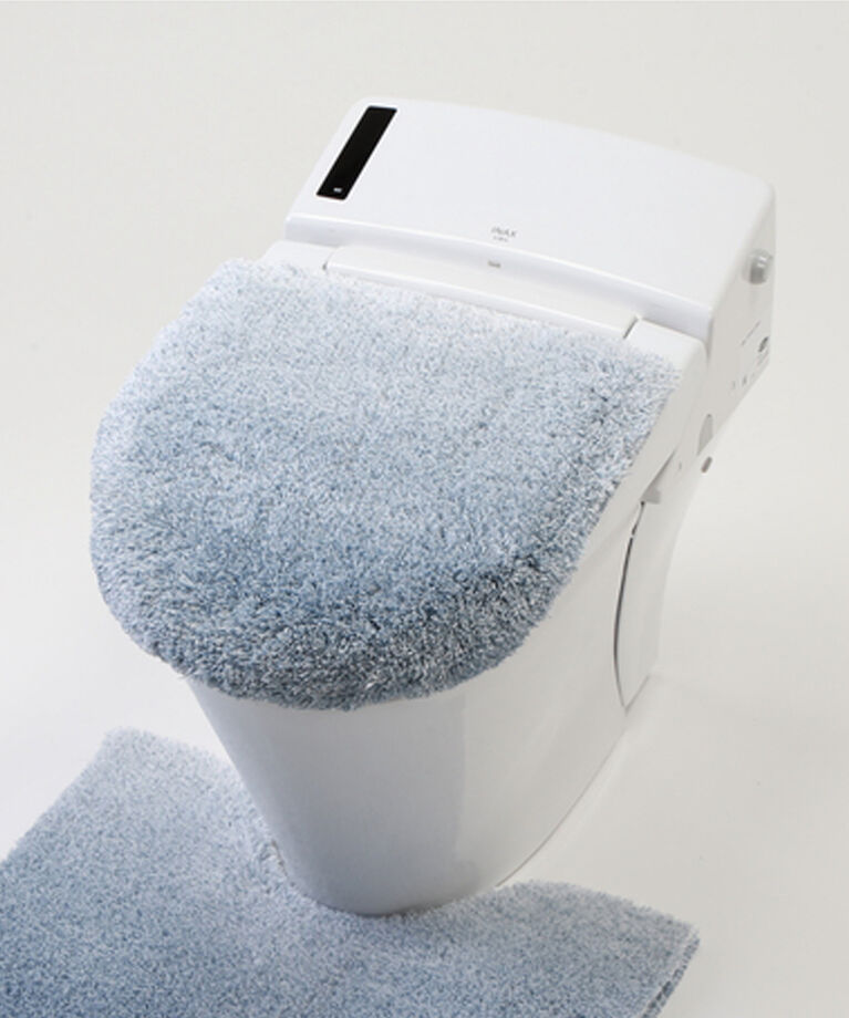 BACKYARD FAMILY「グラデ 兼用フタカバー 通販 ふたカバー 蓋カバー カバー トイレ シンプル 無地 グラデーション」|トイレタリー・ランドリーグッズ|ブルー1