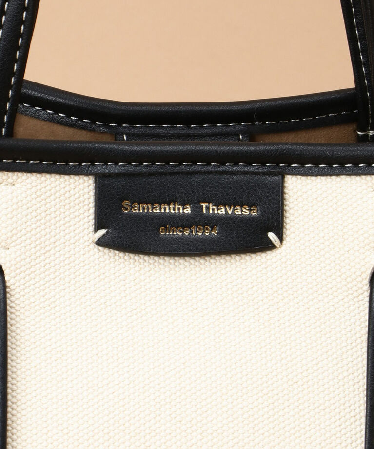 Samantha Thavasa「キャンバスデザイン 合皮トートバッグ 小サイズ」|トートバッグ|
