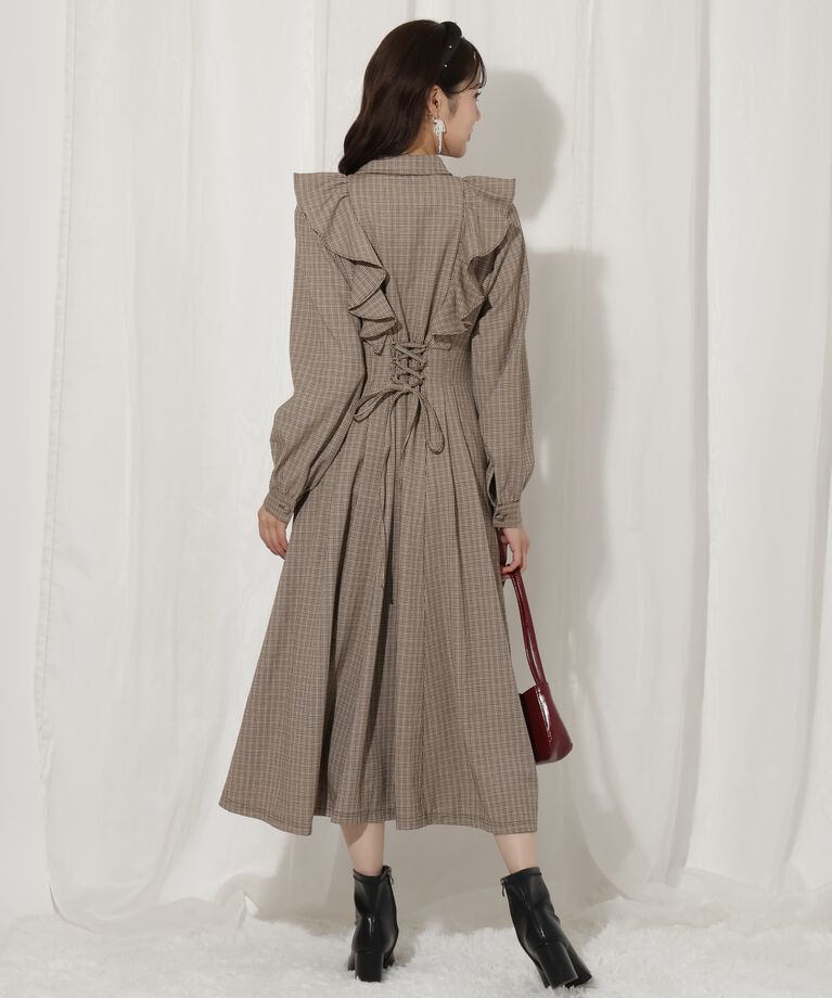 WILLSELECTION「ラッフルフリルタックウエストシャツワンピース」|ワンピース|